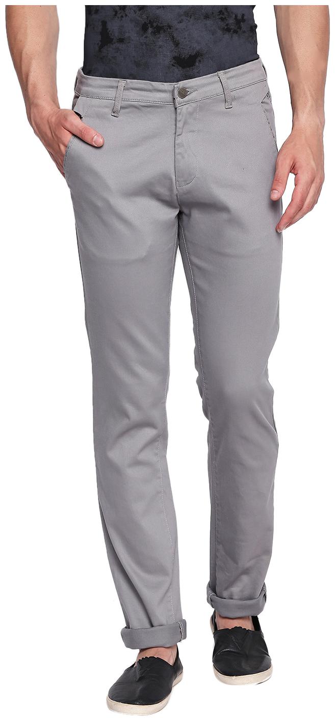 

Beevee Cotton Blend Solid Casual Trouser Grey