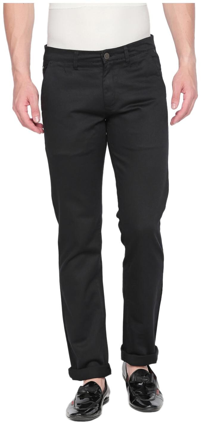 

Beevee Cotton Blend Solid Casual Trouser Black