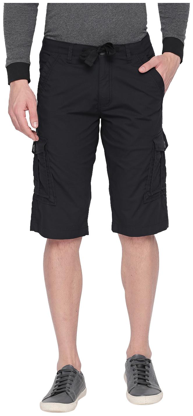 

Beevee Men Black Regular Fit Cargo Shorts