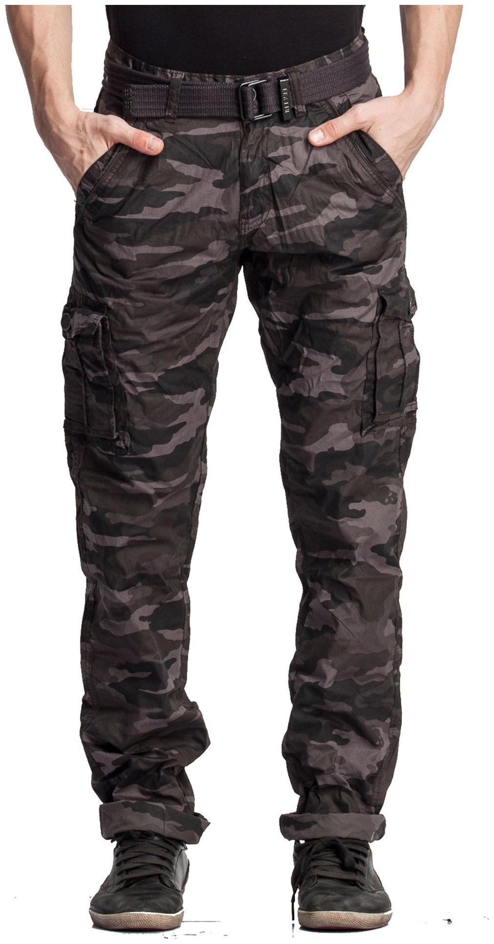 

Beevee Men Grey Camouflage Regular fit Cargos