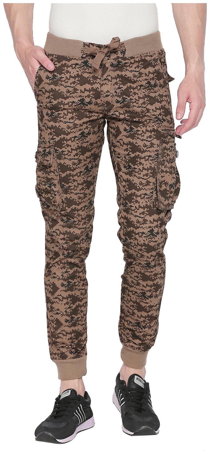 

Beevee Men Brown Camouflage Regular fit Joggers