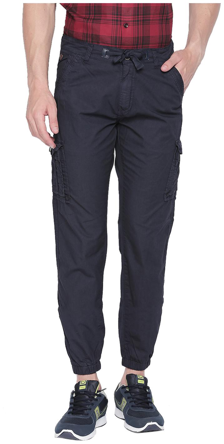 

Beevee Men Blue Solid Regular fit Wrinkle free Joggers