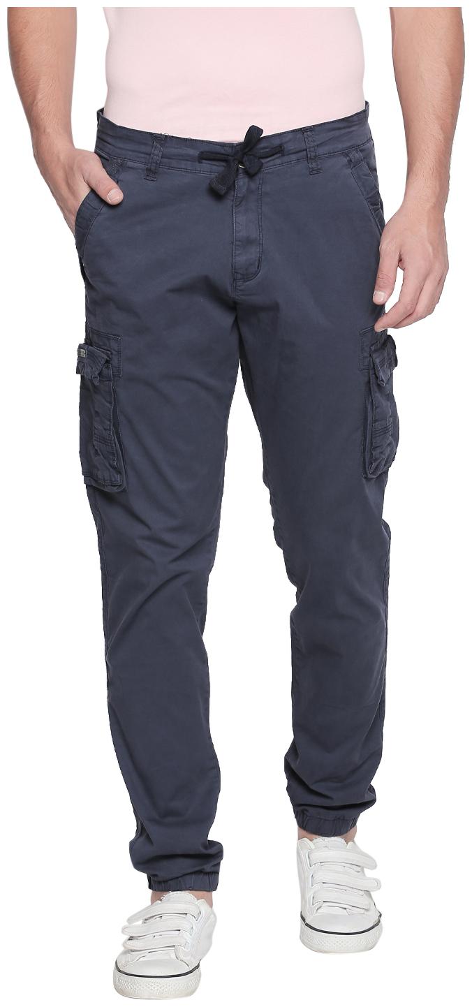 

Beevee Men Blue Solid Regular fit Cargos