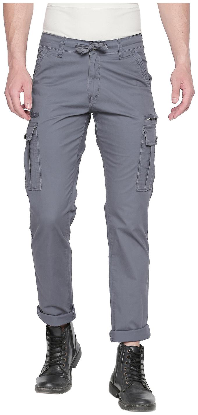 

Beevee Men Cotton Blend Solid Casual Trouser Grey