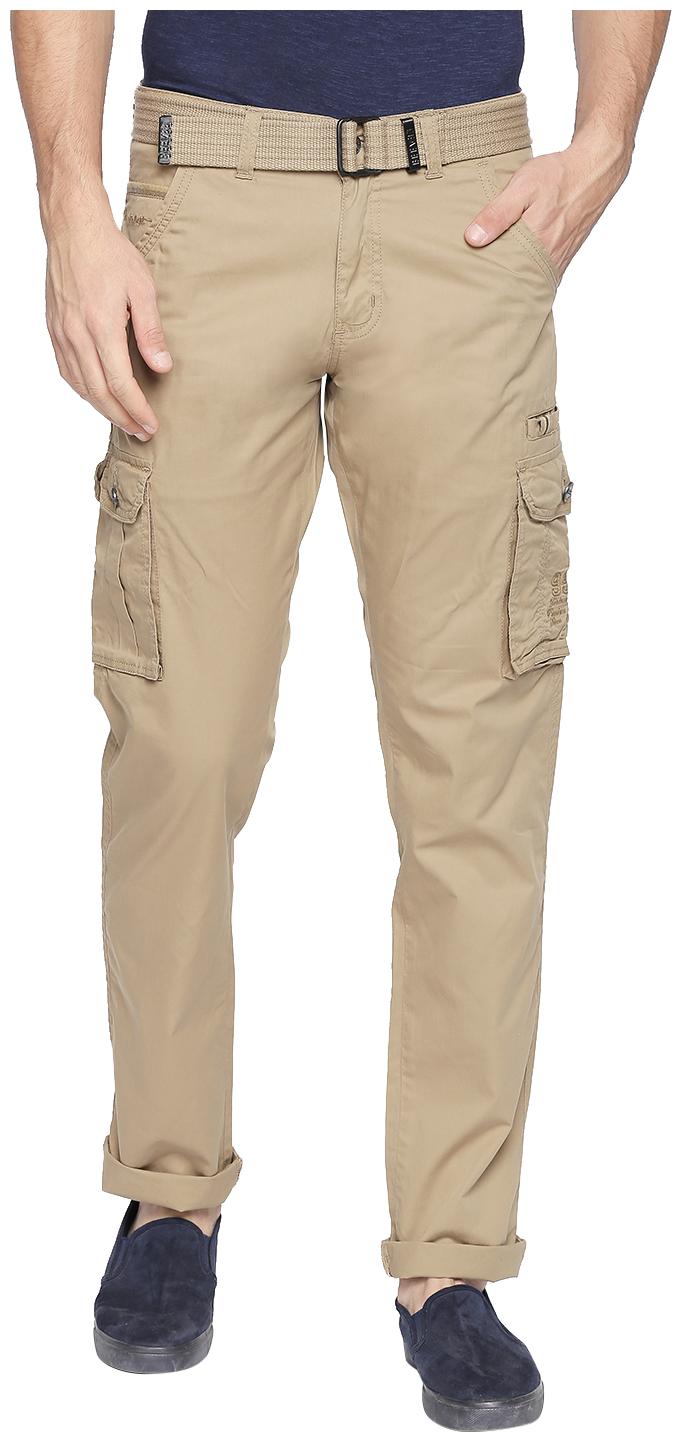 

Beevee Men Beige Solid Regular fit Wrinkle free Cargos