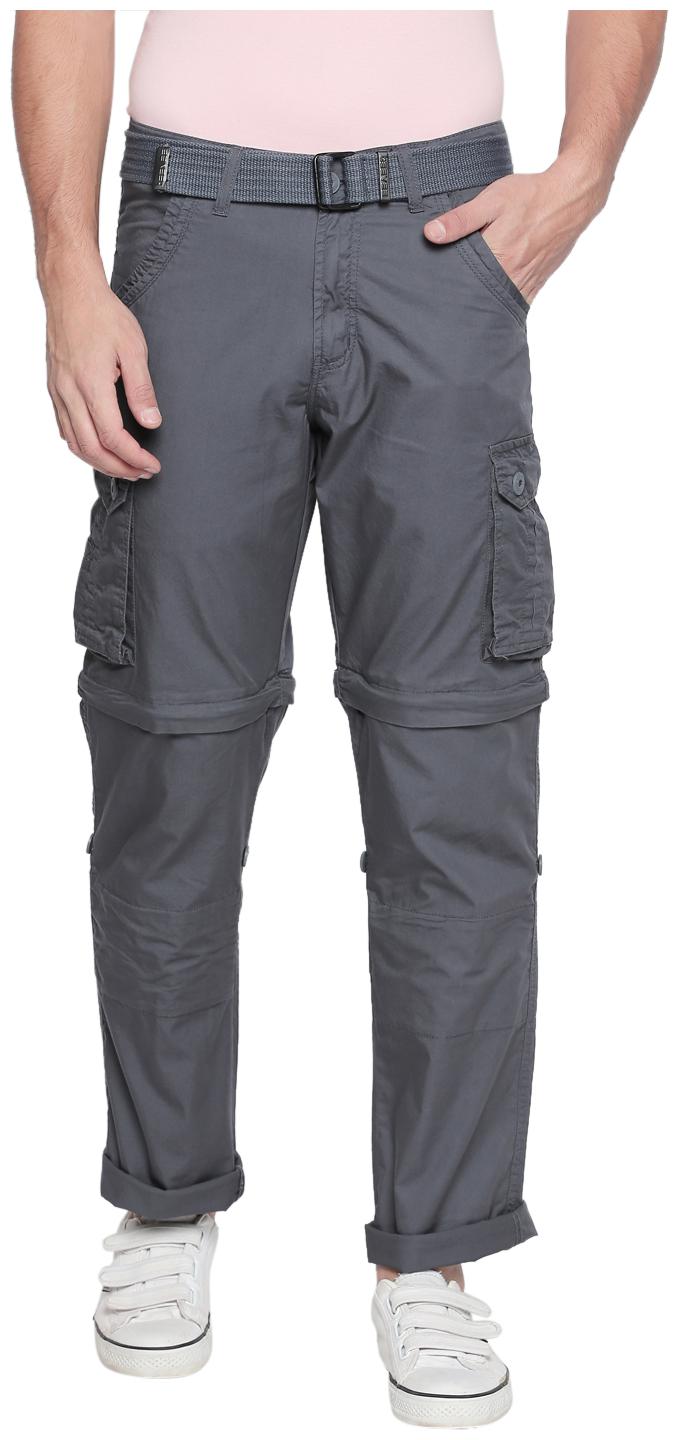 

Beevee Men Grey Solid Regular fit Wrinkle free Cargos