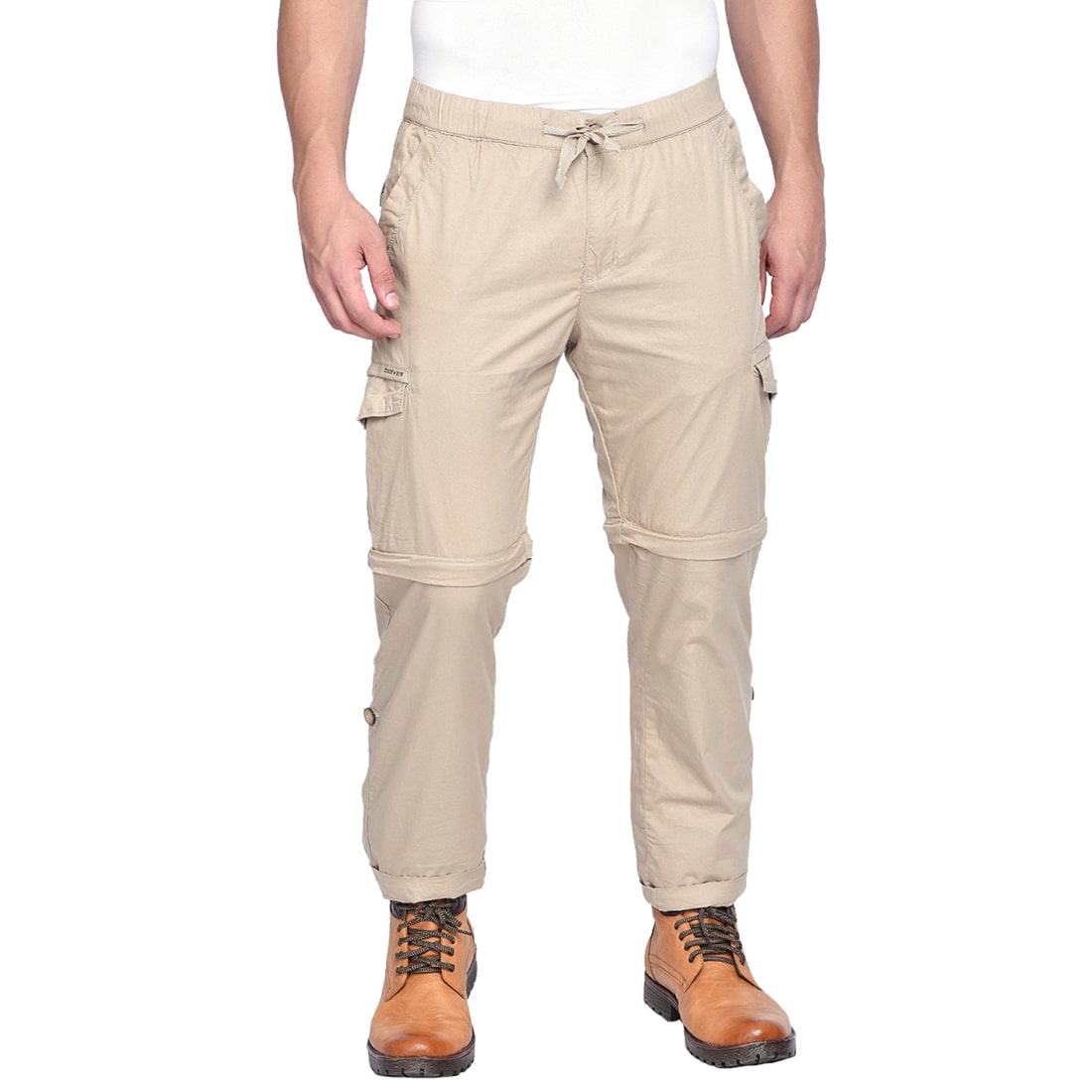 

Beevee Men Beige Solid Regular fit Cargos