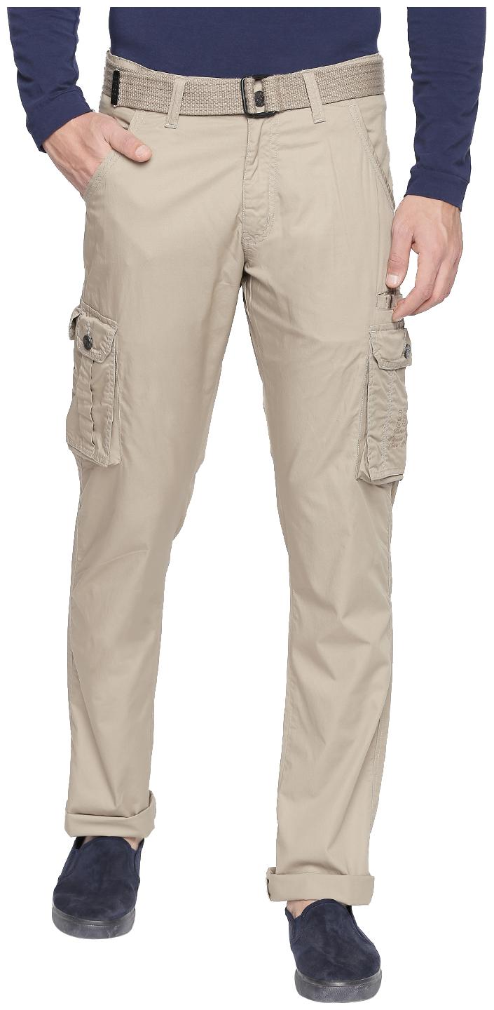 

Beevee Men Beige Solid Regular fit Wrinkle free Cargos