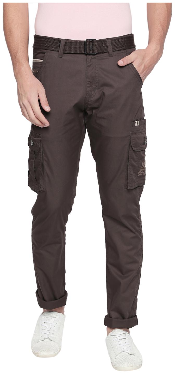 

Beevee Men Brown Solid Regular fit Wrinkle free Cargos