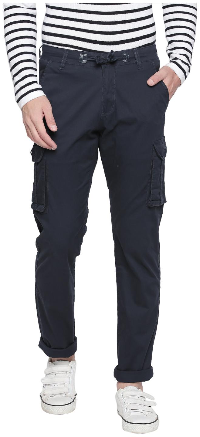 

Beevee Men Blue Solid Regular fit Cargos