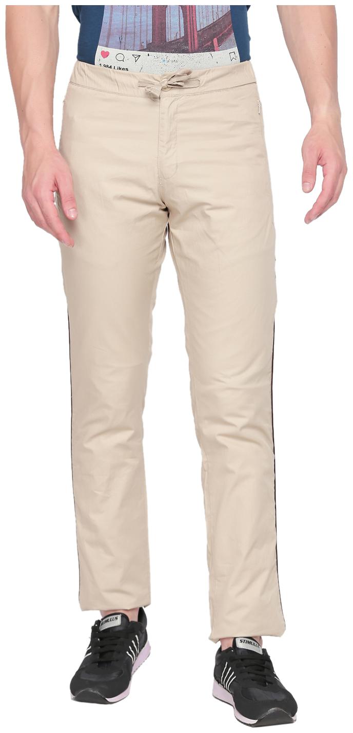 

Beevee Men Cotton Track Pants Beige color