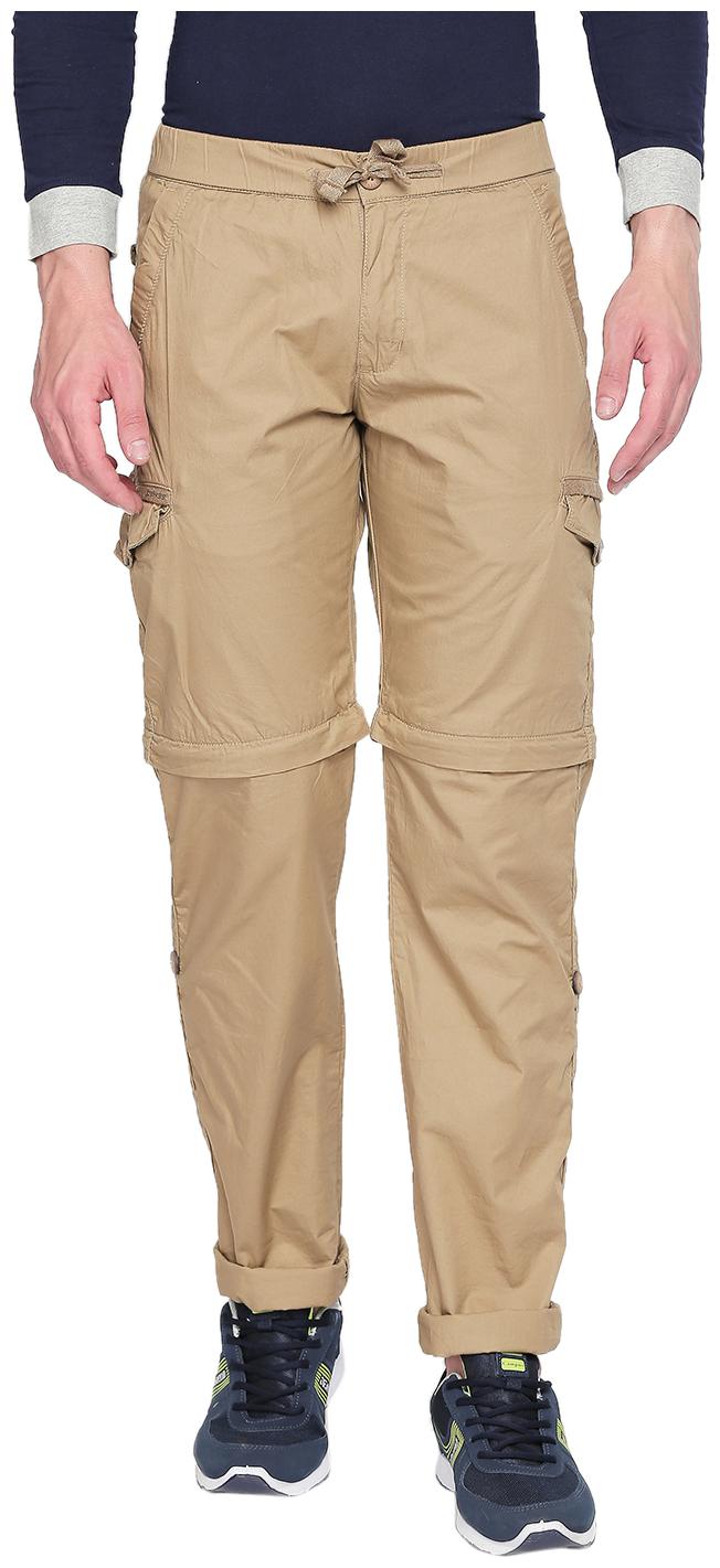 

Beevee Men Cotton Solid Casual Trouser Beige