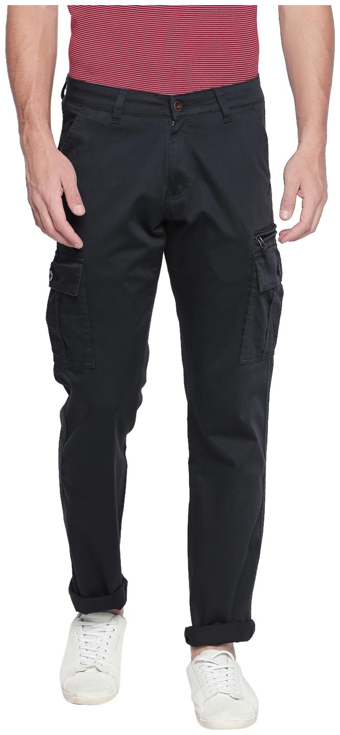 

Beevee Men Blue Solid Regular fit Cargos
