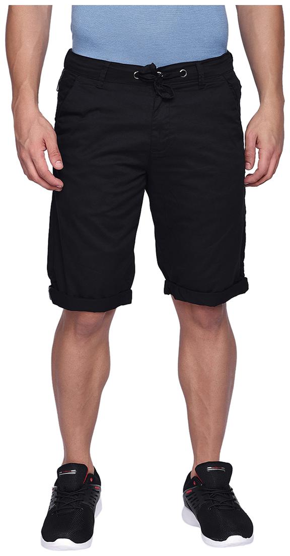 

Beevee Men Black Regular Fit Regular Shorts