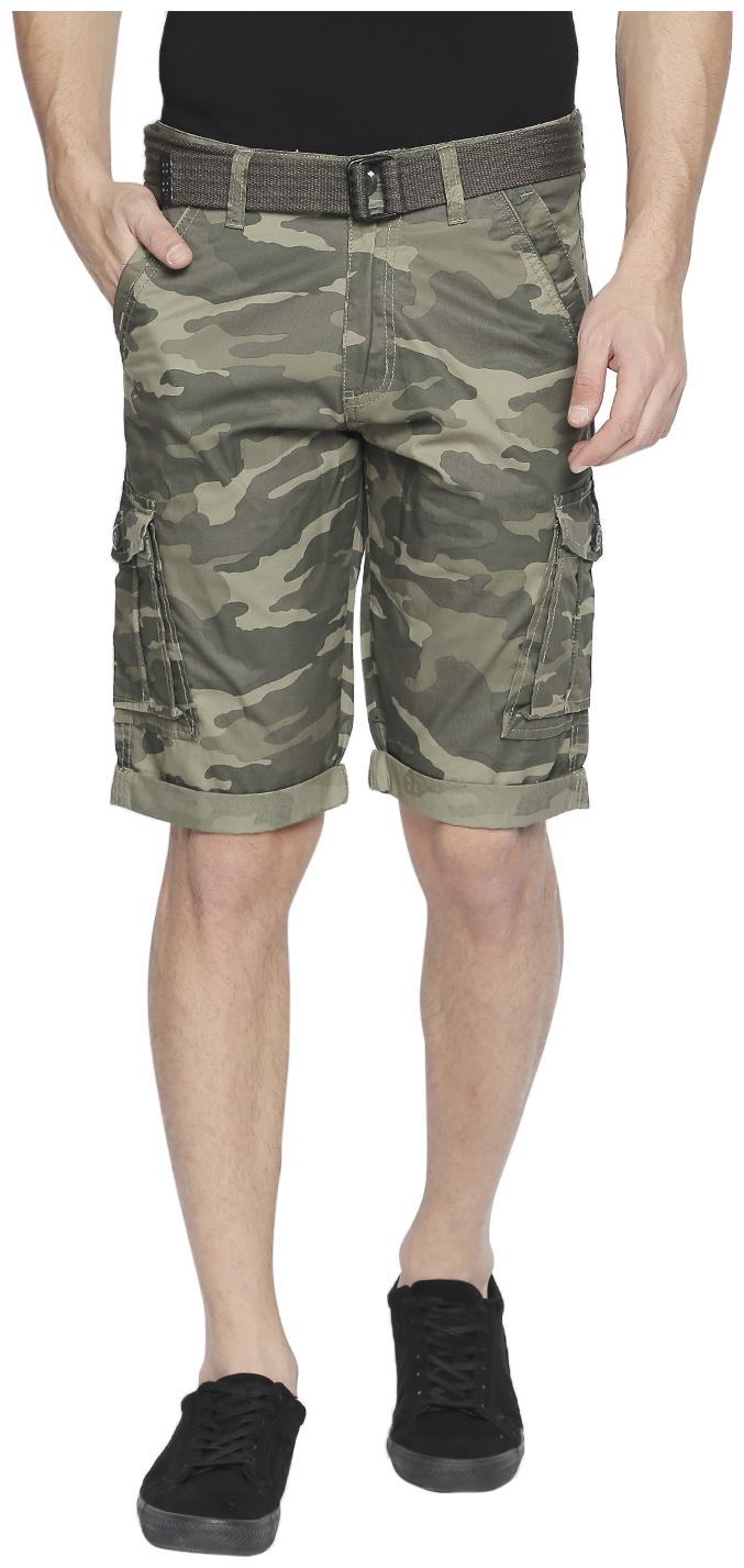 

Beevee Men Cotton Shorts Green