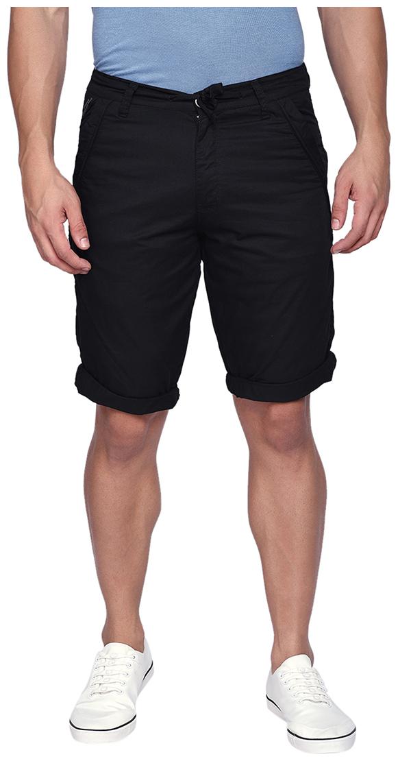 

Beevee Men Black Regular Fit Regular Shorts