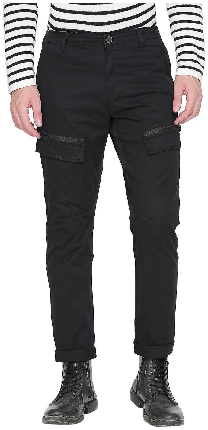 

Beevee Men Cotton Blend Solid Casual Trouser Black
