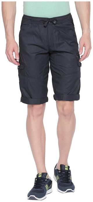 Beevee Men Blue Regular Fit Cargo Shorts