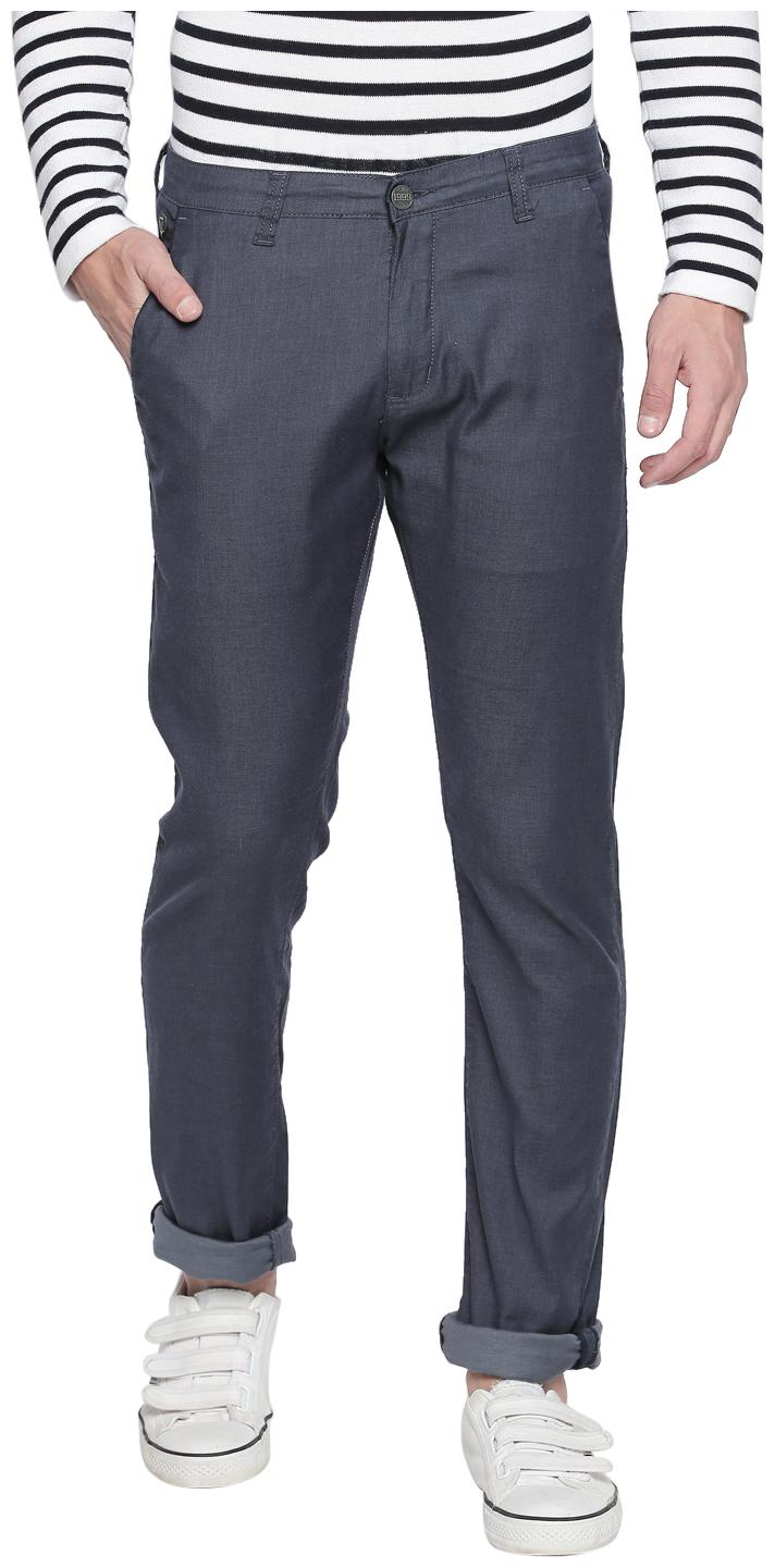

Beevee Men Grey Solid Regular fit Regular trousers