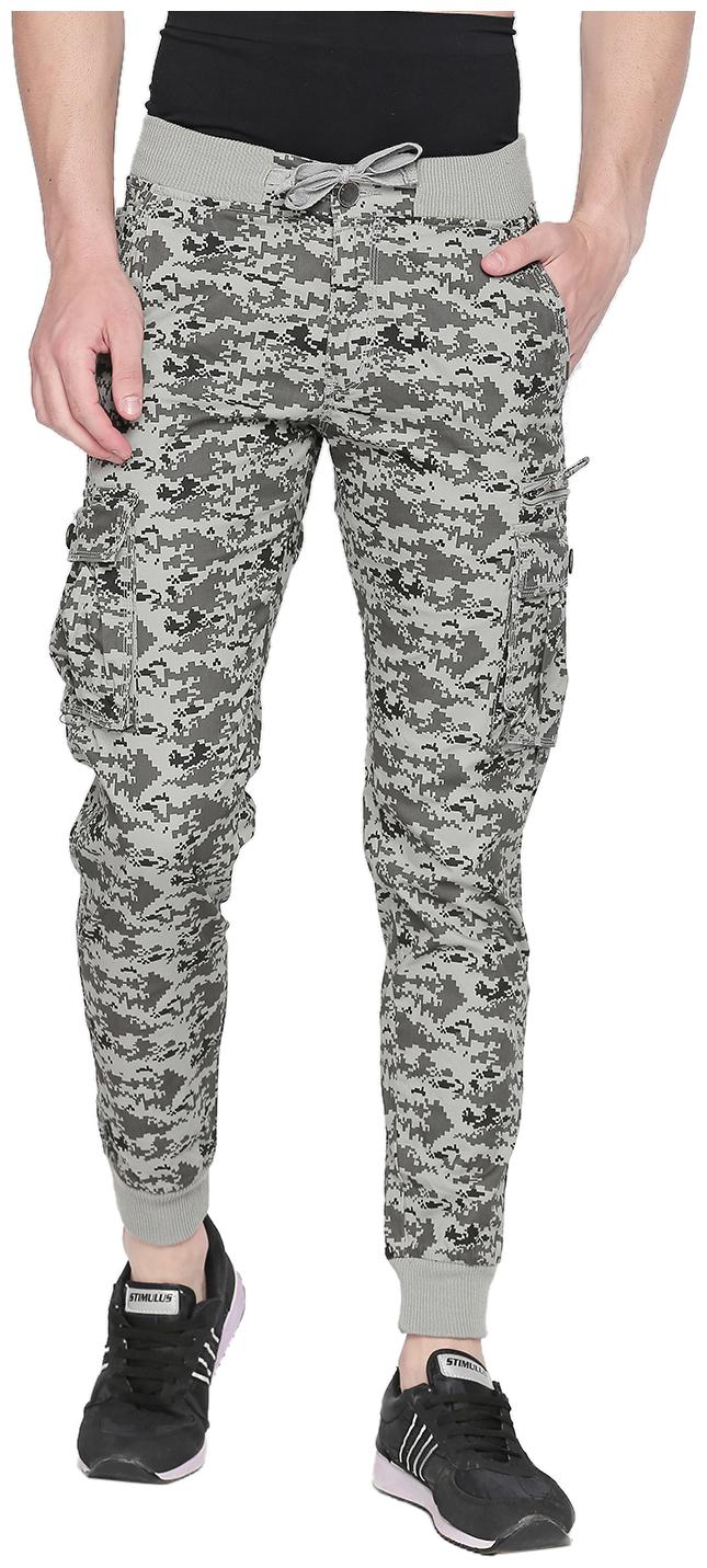

Beevee Men Grey Camouflage Regular fit Joggers