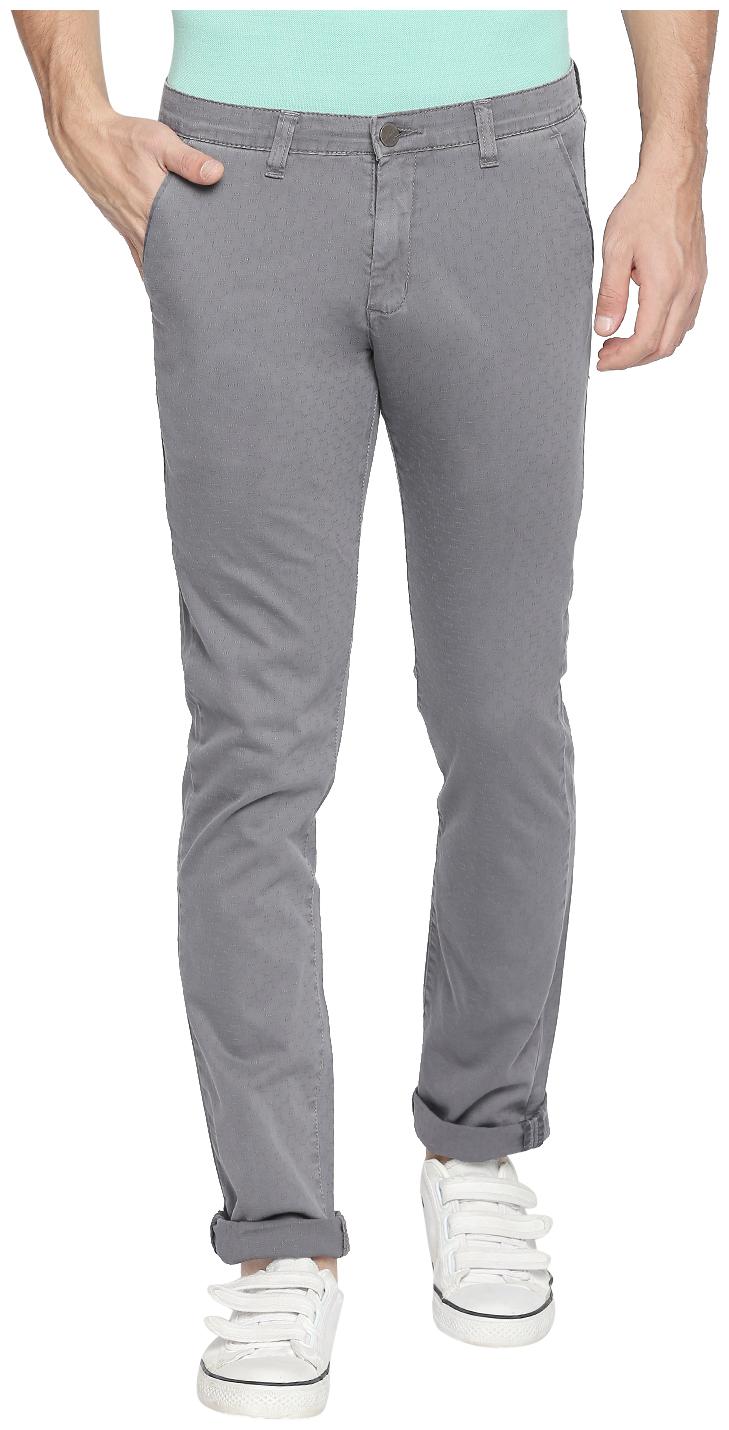 

Beevee Men Grey Solid Regular fit Regular trousers