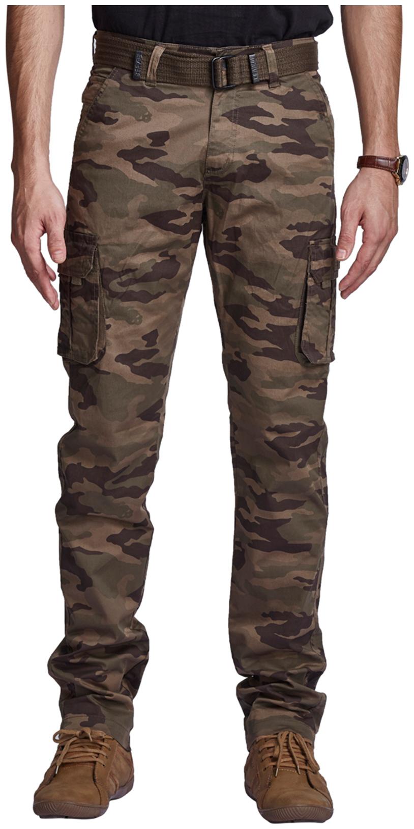 

Beevee Men Brown Camouflage Regular fit Cargos