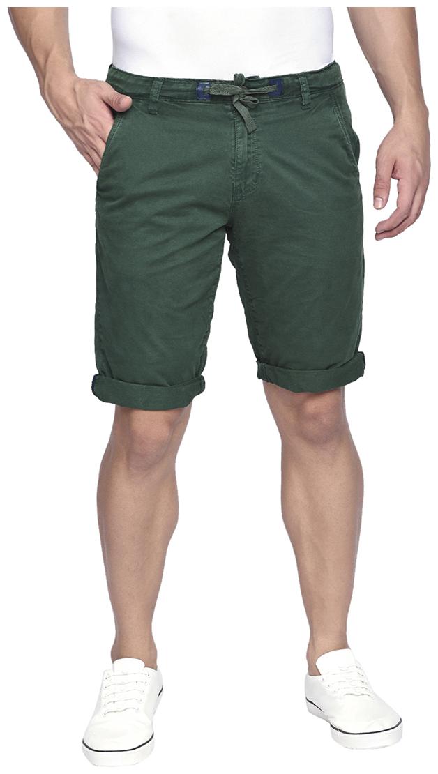 

Beevee Men Green Regular Fit Regular Shorts