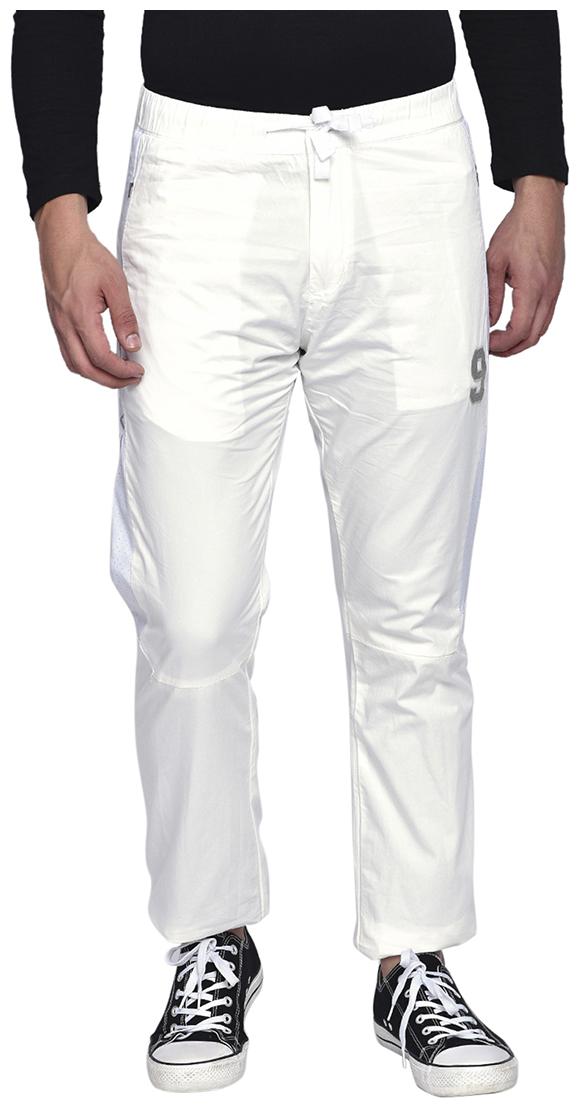 

Beevee Men White Solid Regular fit Track pants