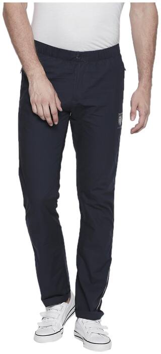 Beevee Men Blue Solid Regular fit Track pants