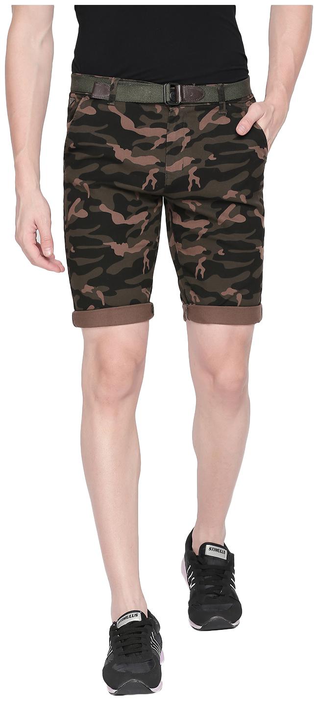 

Beevee Men Green Regular Fit Regular Shorts