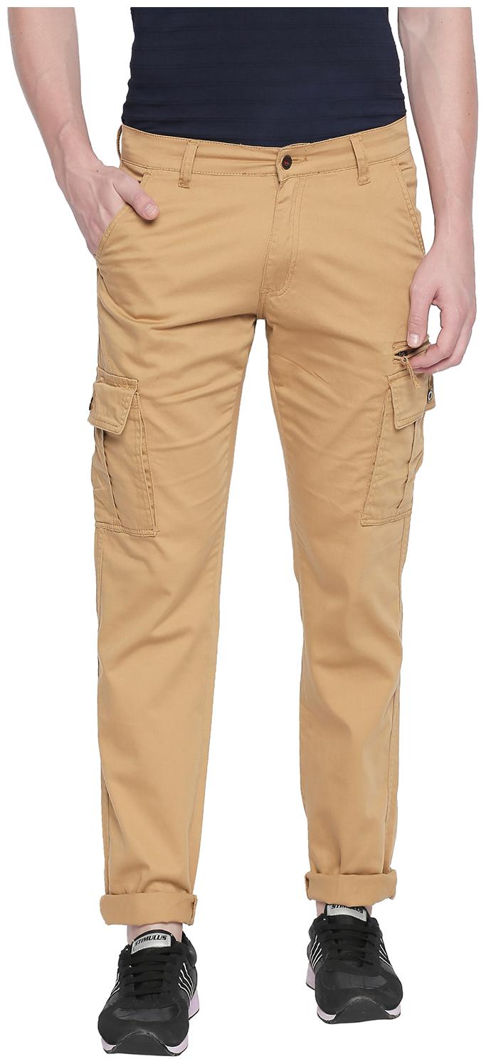 

Beevee Men Beige Solid Regular fit Cargos