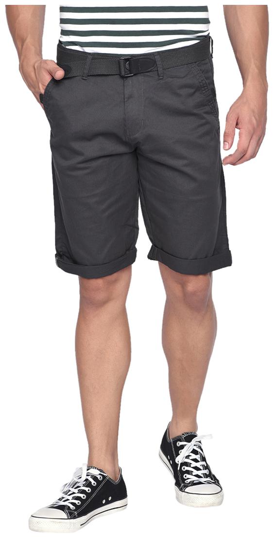 

Beevee Men Grey Regular Fit Regular Shorts