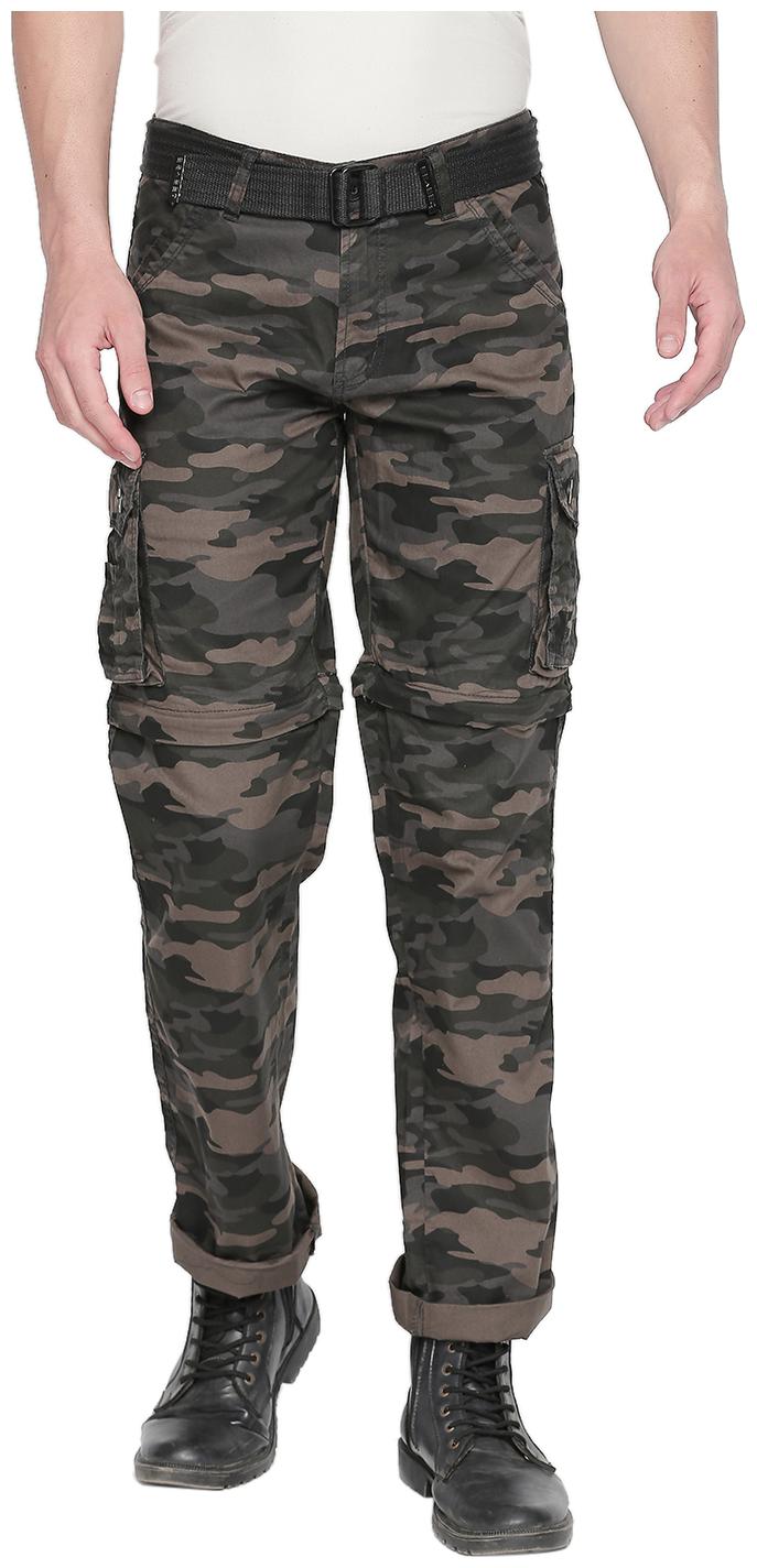 

Beevee Men Grey Camouflage Regular fit Cargos
