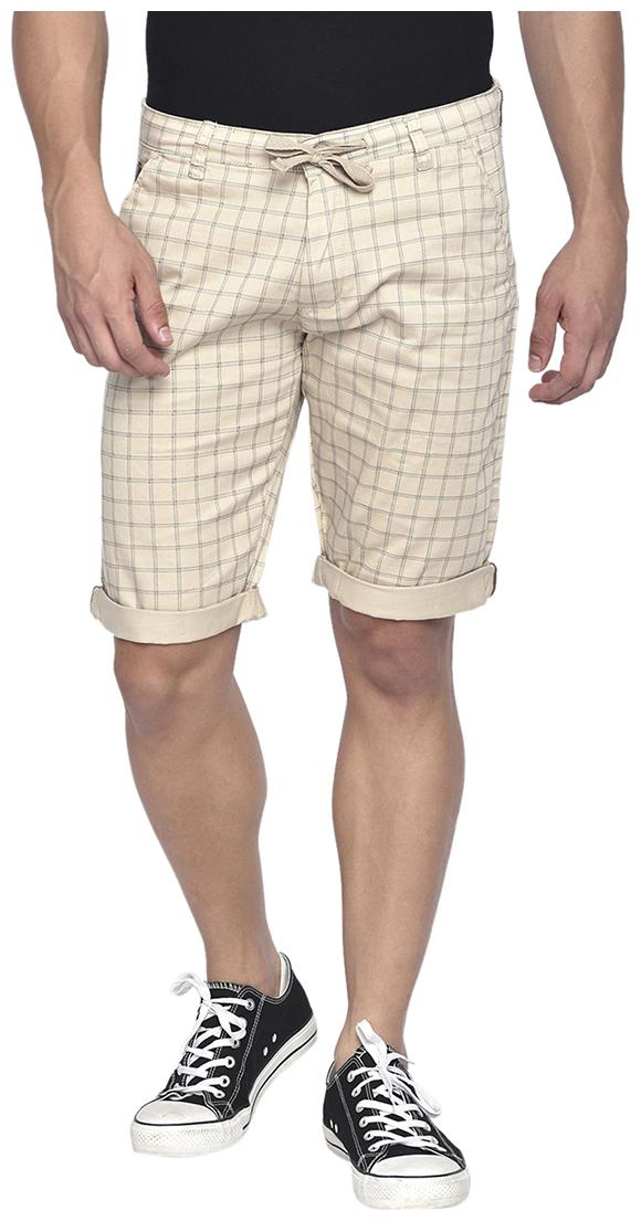 

Beevee Men Beige Regular Fit Regular Shorts