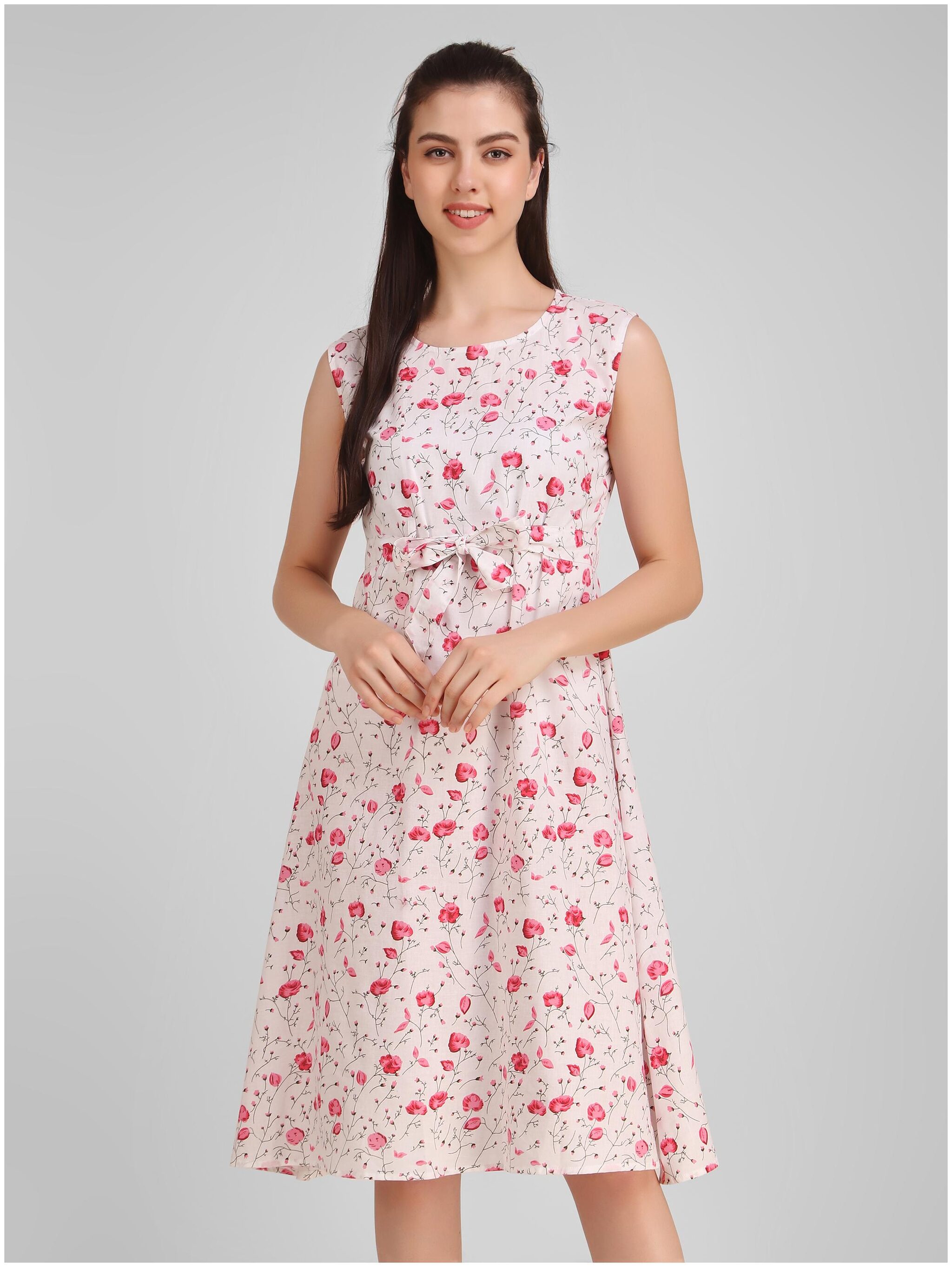 

BEF FASHION Women Floral Fusion tunic - White