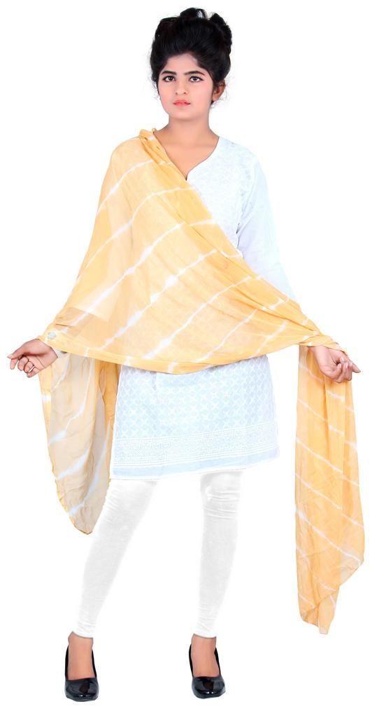 

Beige lahriya(lehriya) striped dupatta