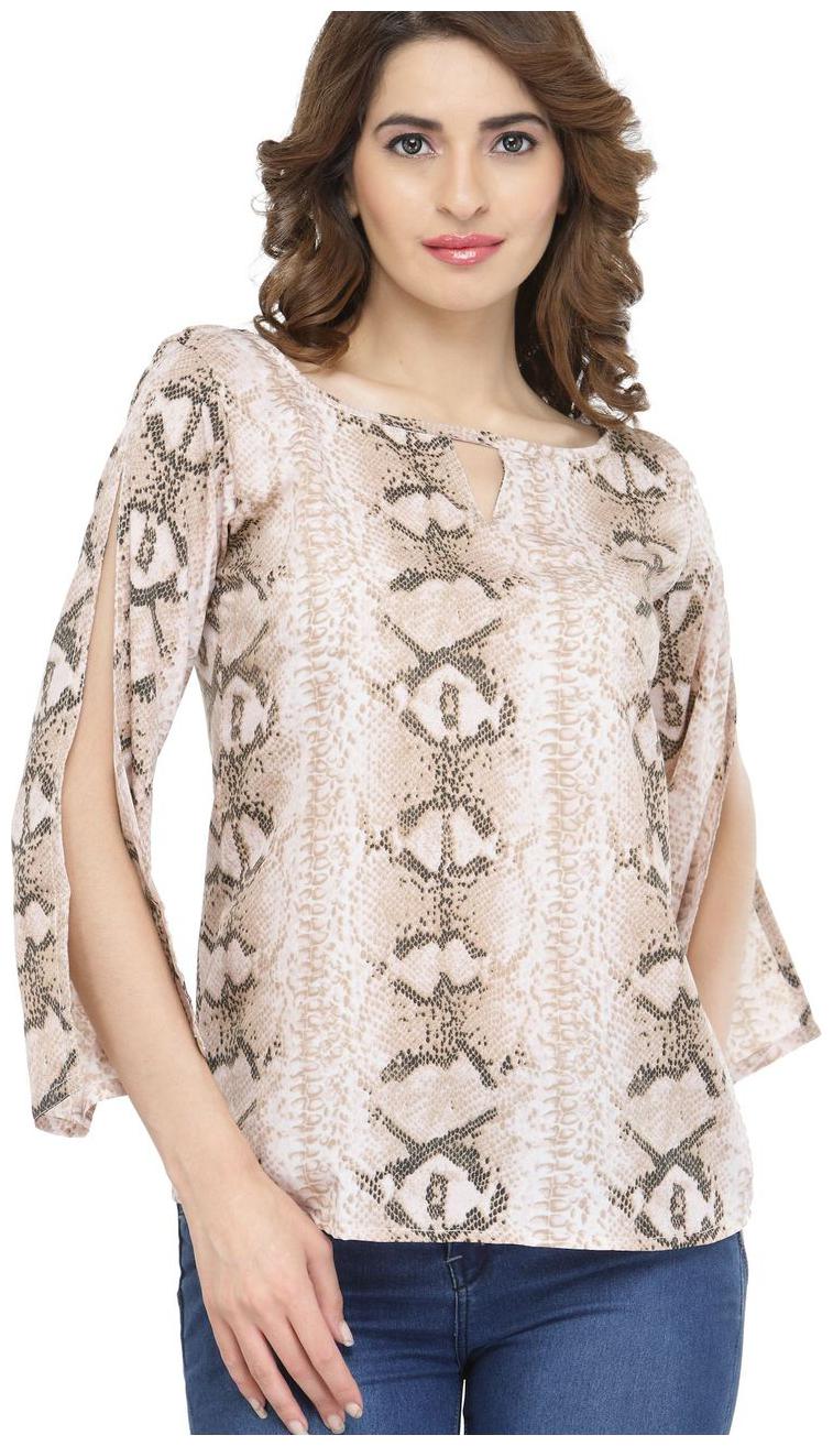 

Sayesha Women Printed Regular top - Beige