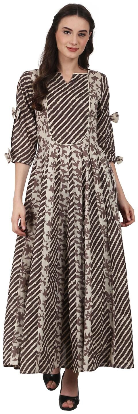 

Nayo Women Grey Printed Anarkali Kurta