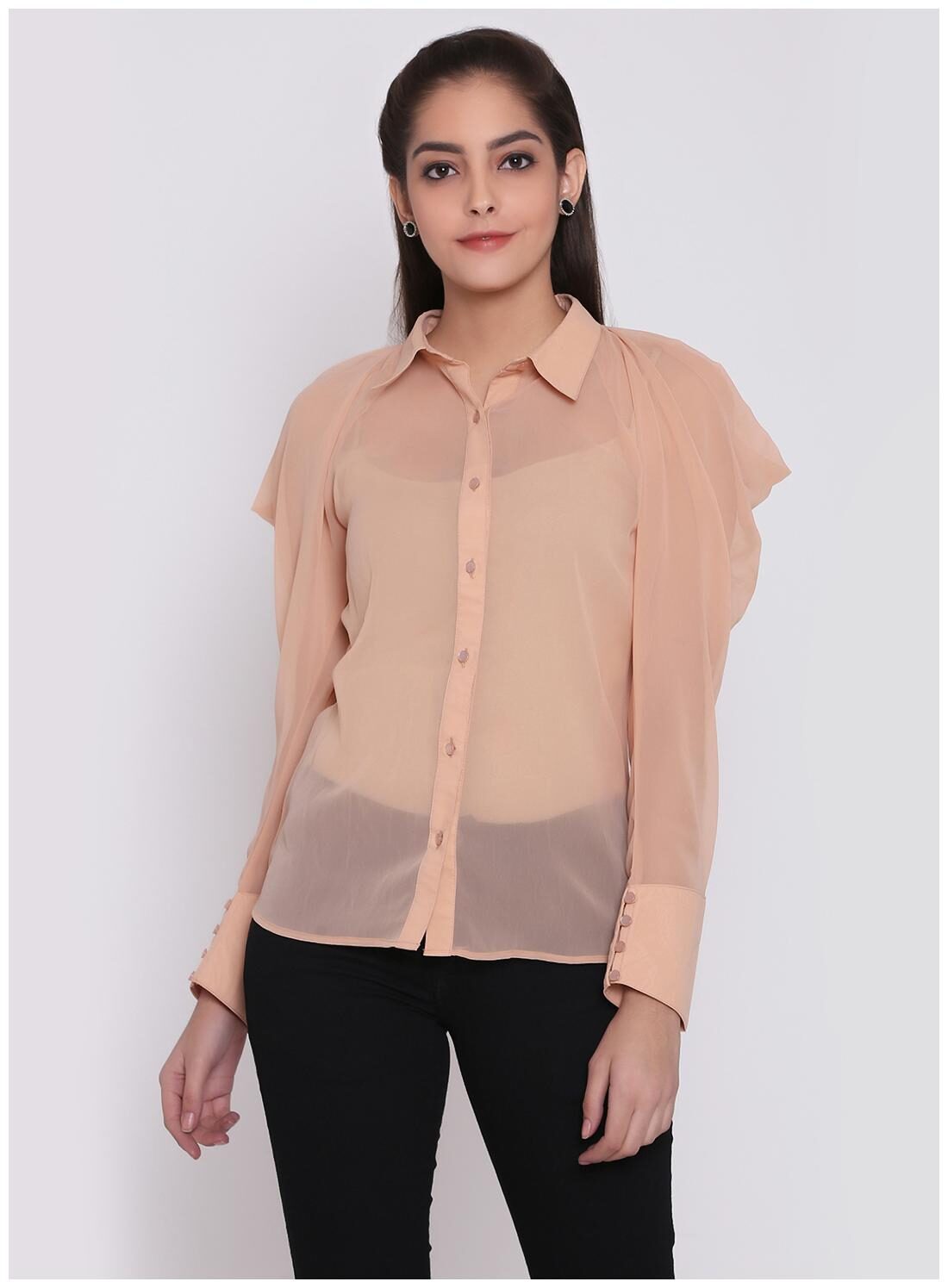

Eavan Women Beige Solid Regular Fit Shirt