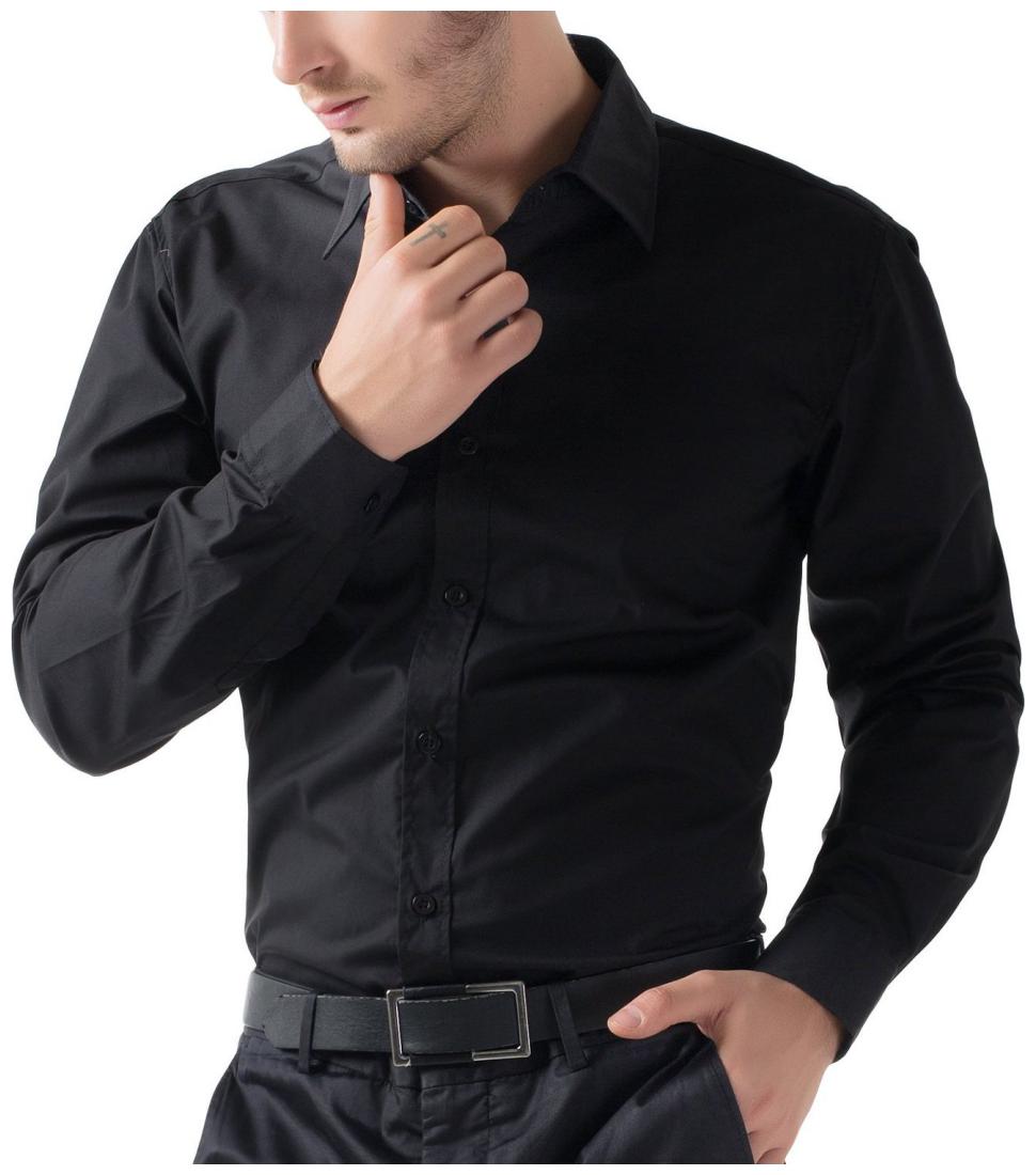 

Being Fab Men Black Solid Slim Fit Casual Shirt