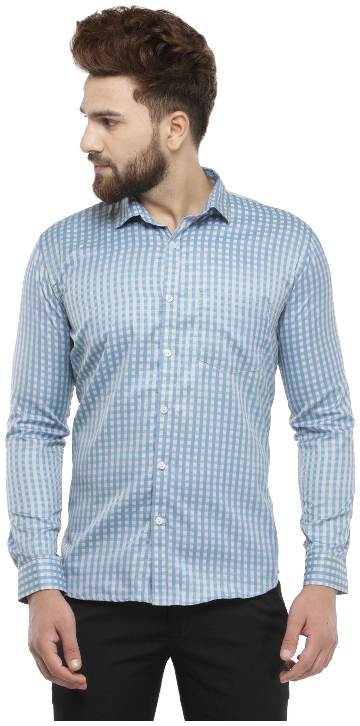 

Being Fab Men Green Checked Slim Fit Casual Shirt
