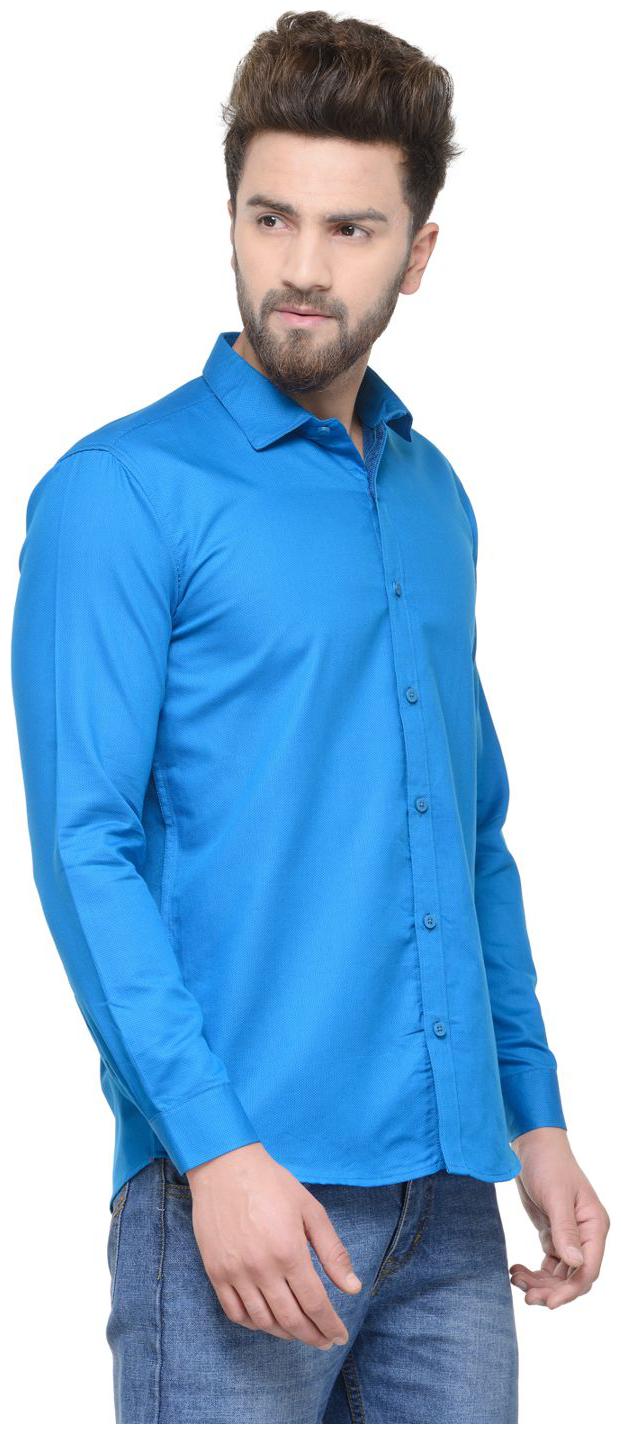 

Being Fab Men s Polka Dot Casual Turquoise Shirt