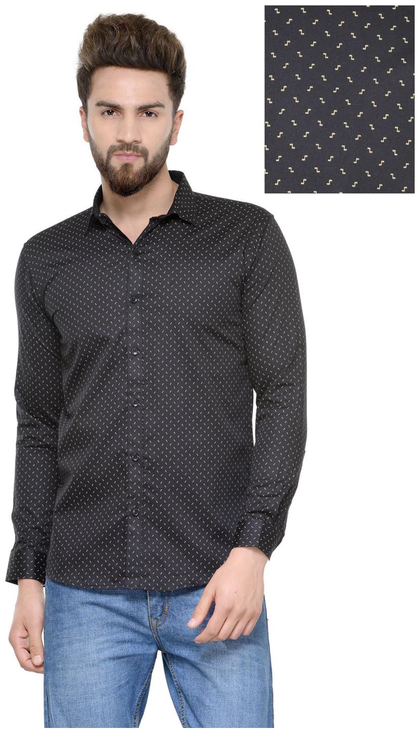

Being Fab Men Black Checked Regular Fit Casual Shirt