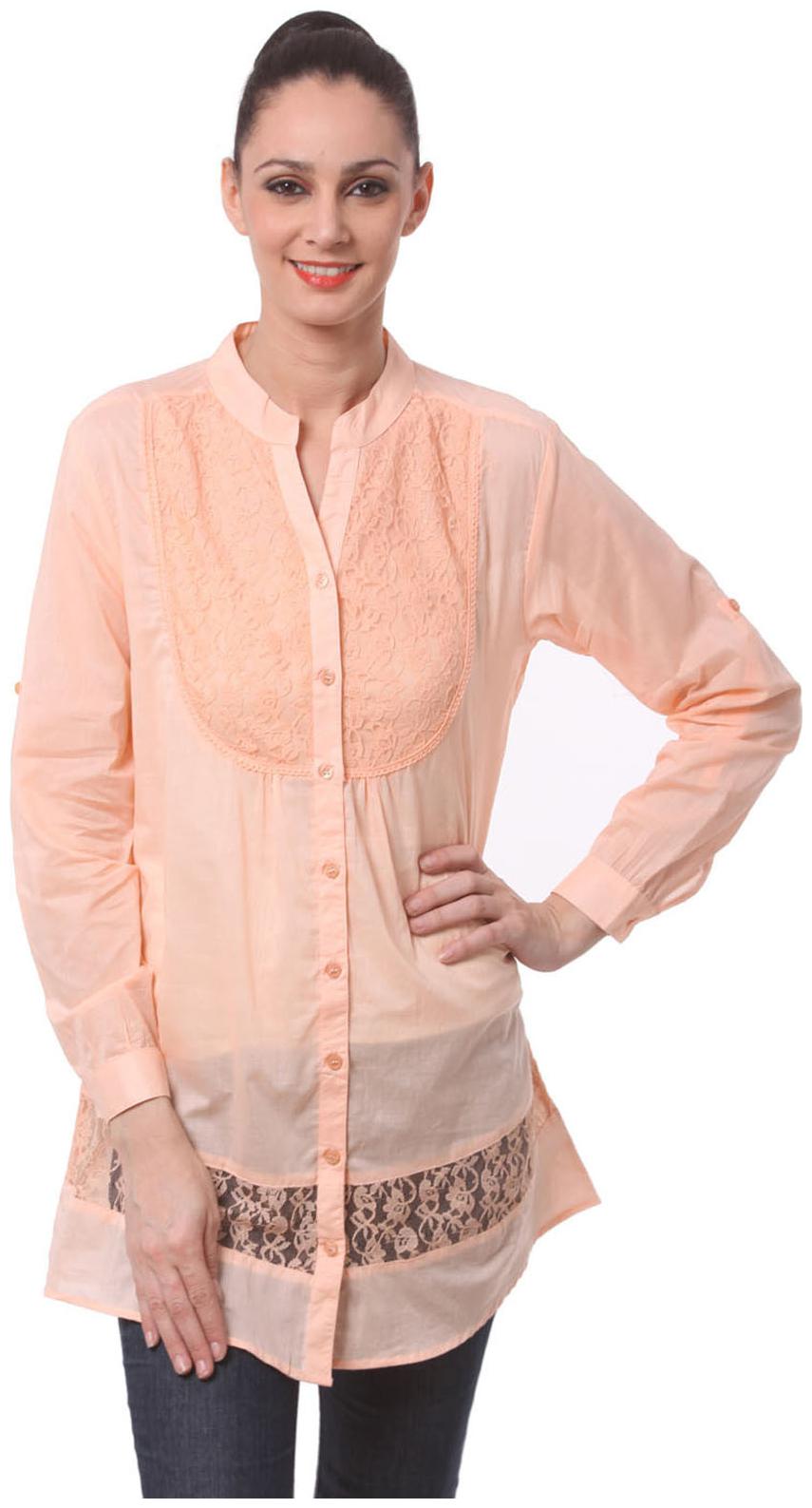 

Being Fab Orange Cotton Tunic (Size-L)