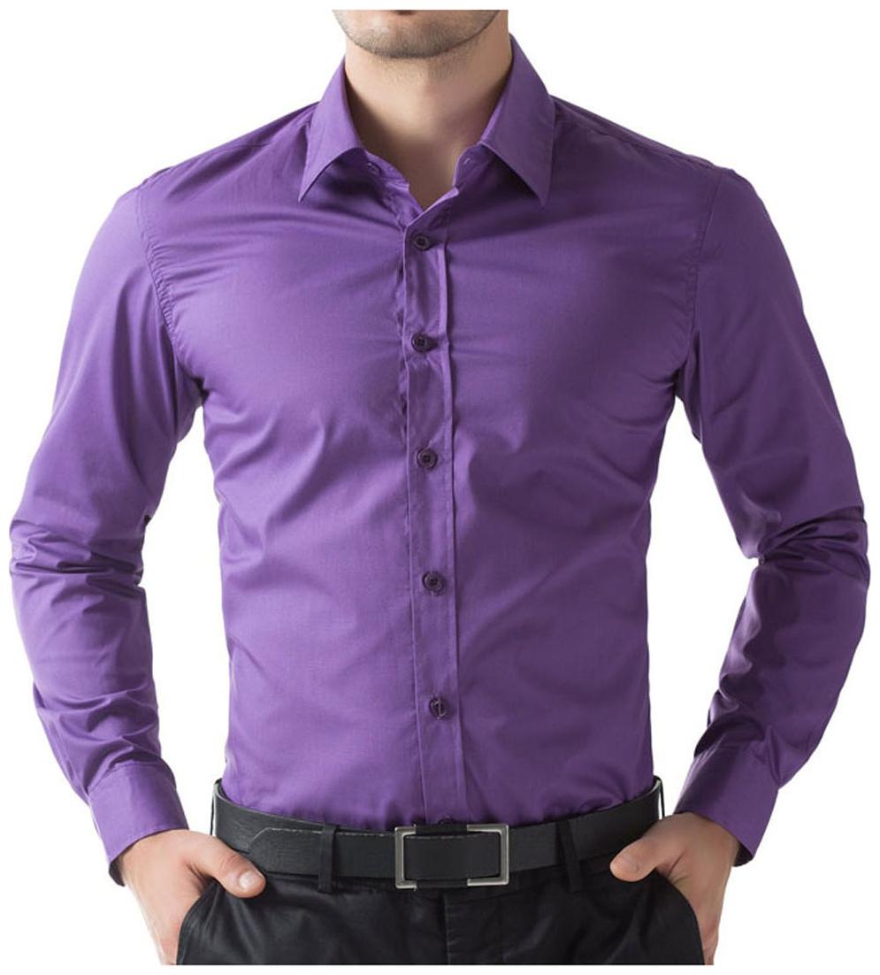 

Being Fab Men Purple Solid Regular Fit Casual Shirt