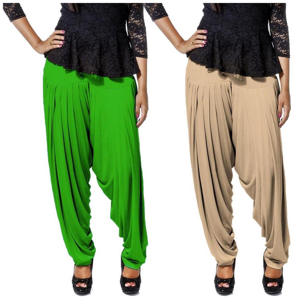 

Bembee Pack of - 2 Multicolor Viscose Patiala Salwar