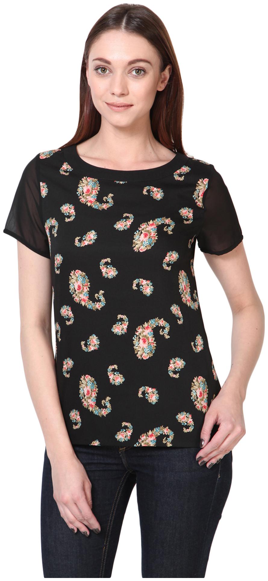 

Besiva Black Polyester Top (Size-L)