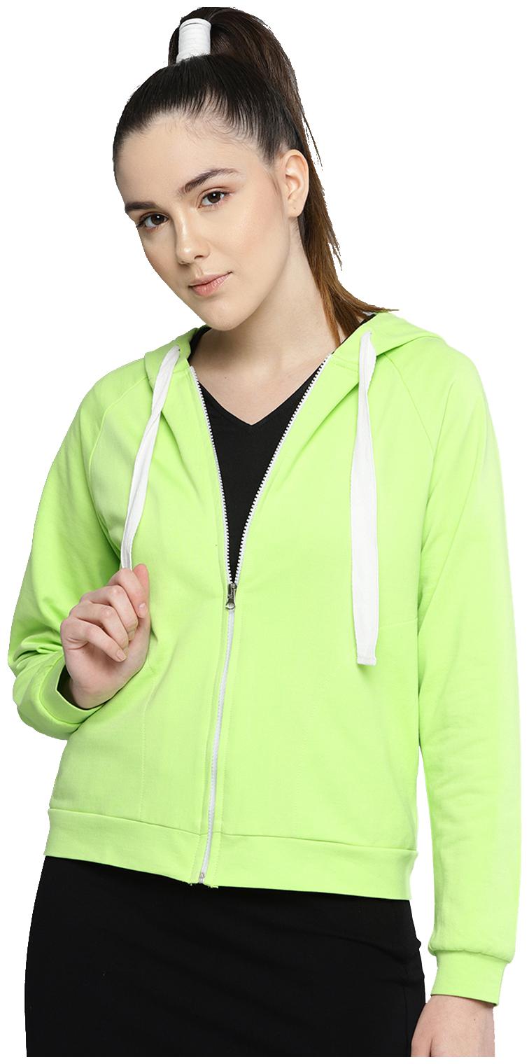 

Besiva Women Solid Hoodie - Green