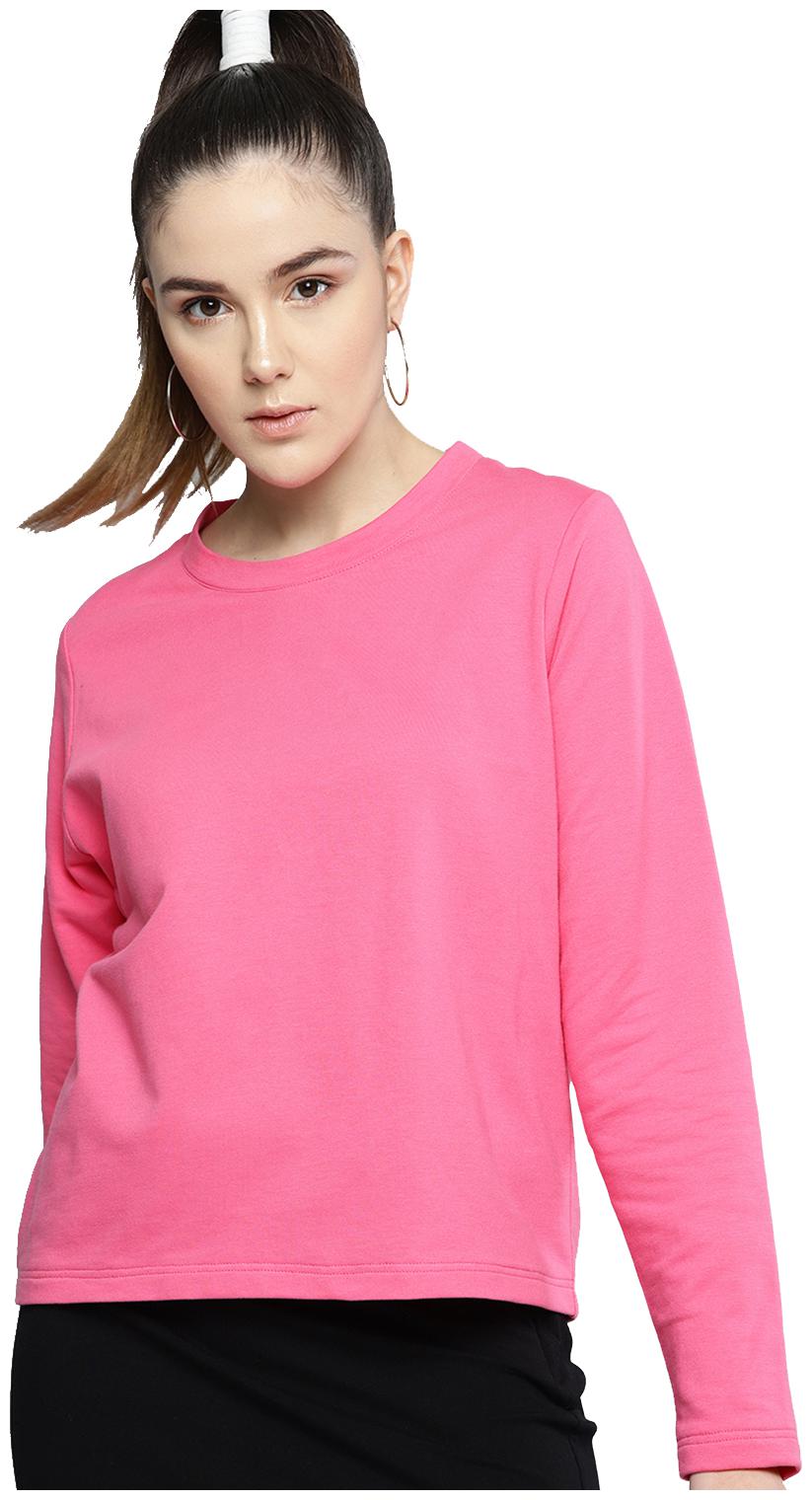 

Besiva Women Solid Sweatshirt - Pink
