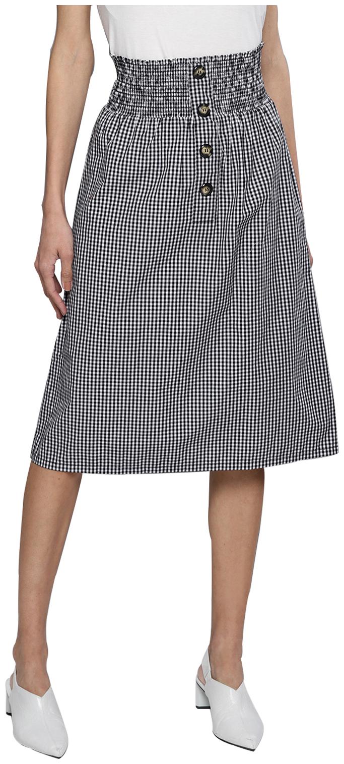 

BESIVA Geometric Straight skirt Midi Skirt - Black White